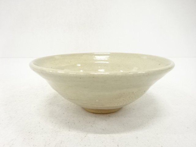 JAPANESE TEA CEREMONY / TEA BOWL CHAWAN / BRUSH-MARKED / ARTISAN WORK